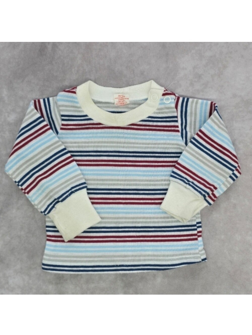 Vintage Striped Red and Blue Long Sleeve Shirt